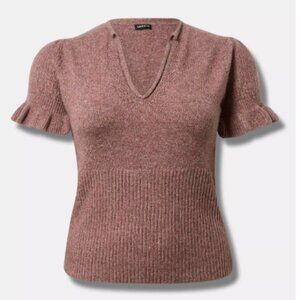 Torrid Vegan Cashmere Pullover V-Neck Sweater NWT Size 2X